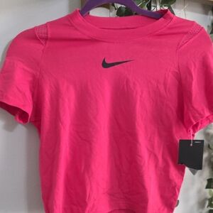 Nike Hot Pink Tee with Black Swoosh